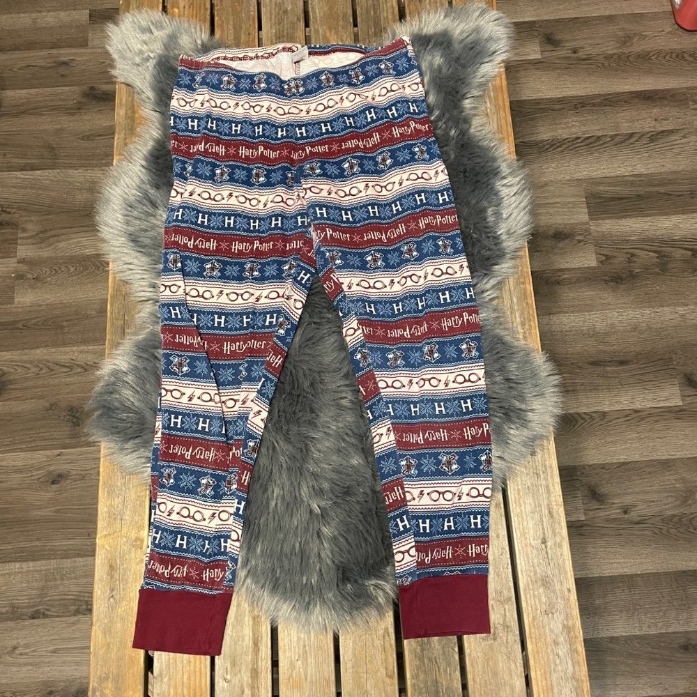 Harry potter blue maroon winter printed pajama set medium - Picture 7 of 10
